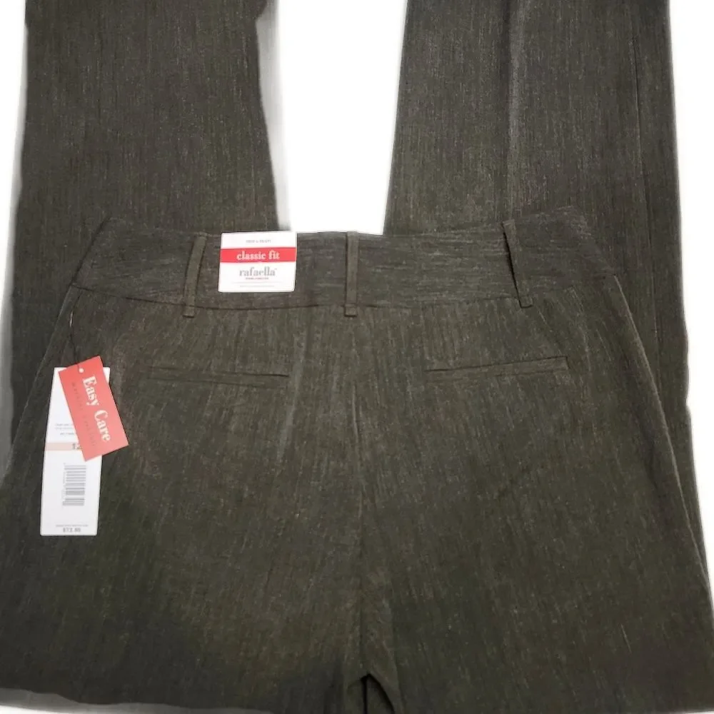 Rafaella Classic Fit deep olive green Easy Care dress pants, size 12